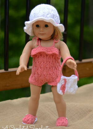 Summer Waves Easy Crochet Doll Clothes Pattern by Jennifer Renaud