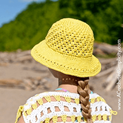 Sun Bucket Hat Crochet Pattern by A Crocheted Simplicity