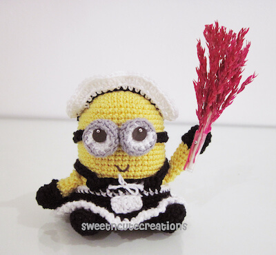 Amigurumi Frenchie, The 2-Eyed Minion Crochet Pattern by Sweet N' Cute Creations