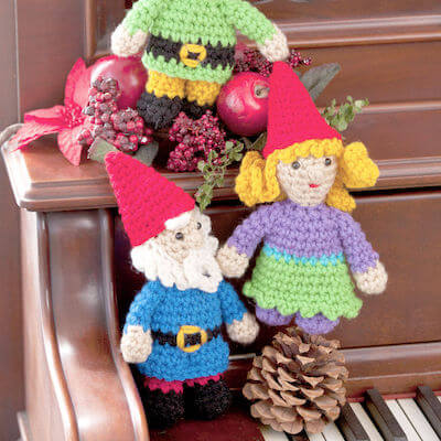 Crochet Gnome Family Pattern by Red Heart