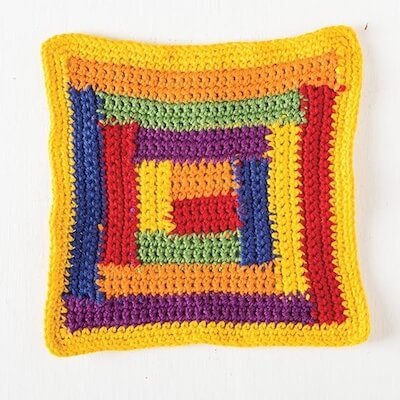 Crochet Log Cabin Dshcloth Pattern by Knit Picks