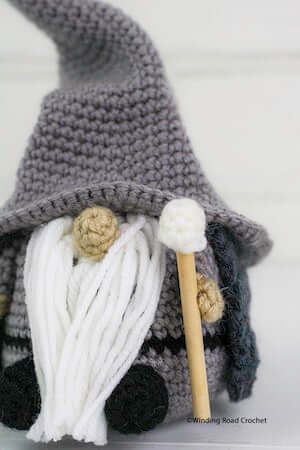 Epic Crochet Wizard Gnome Pattern by Winding Road Crochet