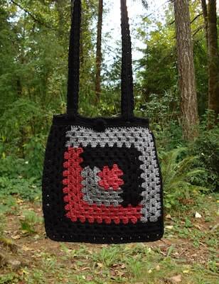 Tote Bag Log Cabin Crochet Pattern by Stellar Dreams