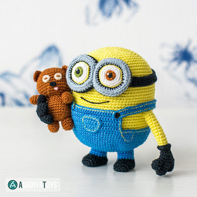 Minion Bob Amigurumi Crochet Pattern by Olka Novytska