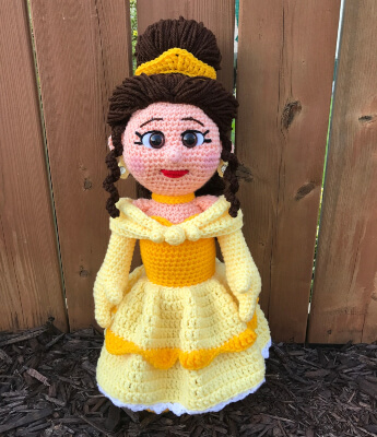 Belle, Beauty and the Beast Crochet Disney Princess Pattern by Heycanyoucrochetmea