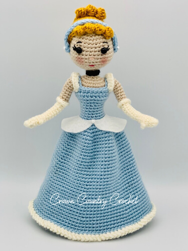 Cinderella Amigurumi Disney Princess Crochet Pattern by CrownCountryCrochet