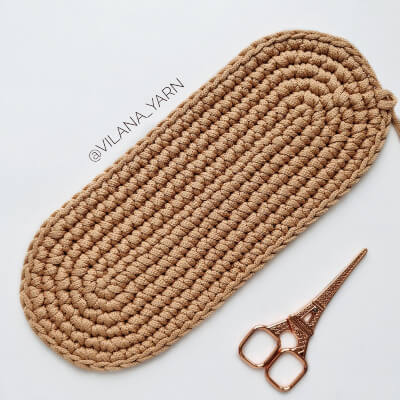 Easy Handmade Coaster Oval Crochet Pattern by VilanaYarn