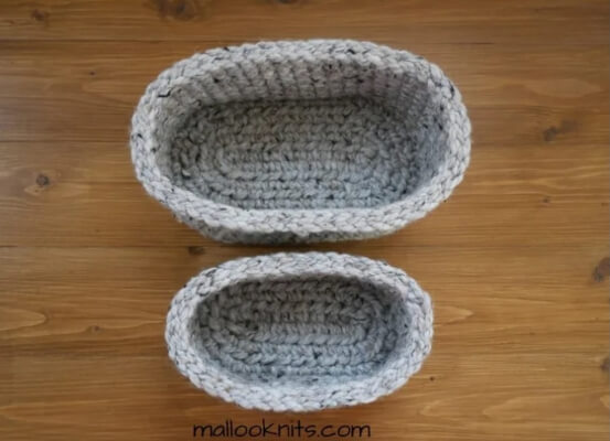 How to make your own oval baskets – Free Pattern by Malloo