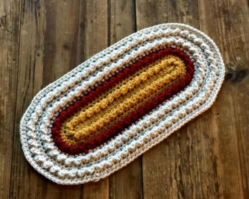The Cable Stitch Rug Oval Crochet Pattern by CrochetTiffanyHansen