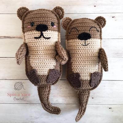 Amigurumi Otter Family Free Crochet Pattern by Spin A Yarn Crochet