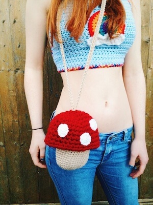 Crochet Festival Mushroom Purse Pattern by Crochet With Carrie