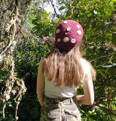 Crochet Mushroom Beret Pattern by Earthy Fae Crochet