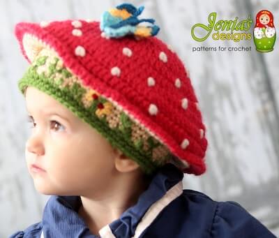 Crochet Toadstool Hat Pattern by Jenia's Designs