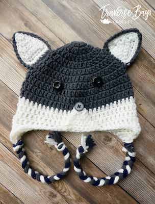 Crochet Woodland Wolf Hat Pattern by Traverse Bay Crochet