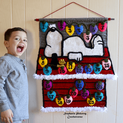 Free Crochet Snoopy Advent Calendar Pattern by Crochetverse