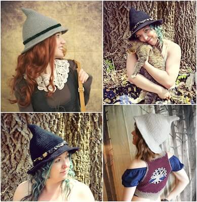 Hedge Witch Hat Crochet Pattern by Morale Fiber