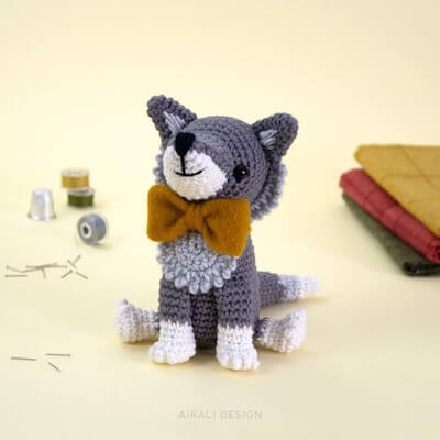 Italo, The Wolf Amigurumi Crochet Pattern by Airali Design