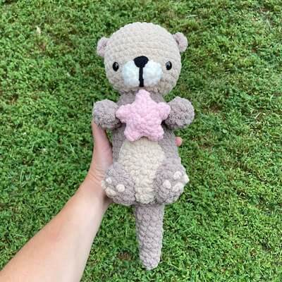 Jumbo Sea Otter Crochet Pattern by The Crochet Chameleon