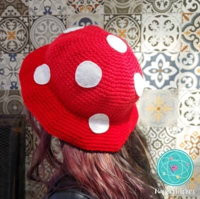 Mushroom Bucket Hat Crochet Pattern by Nano Stitches