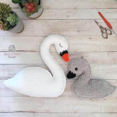 Amigurumi Swan Free Crochet Pattern by Spin A Yarn Crochet