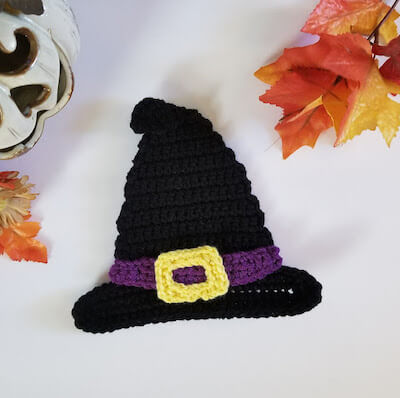 Witch Hat Applique Crochet Pattern by Highland Hickory Designs