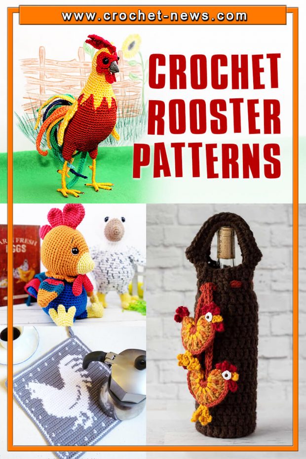 10 Crochet Rooster Patterns Crochet News