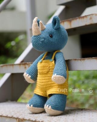Amigurumi Rhino Crochet Pattern by Craft Passion