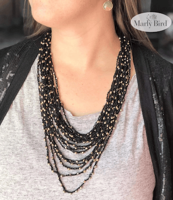 Bead Crochet Chain Necklace by Marly Bird