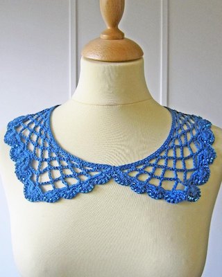 Beaded Crochet Collar Pattern by Jane Crowfoot