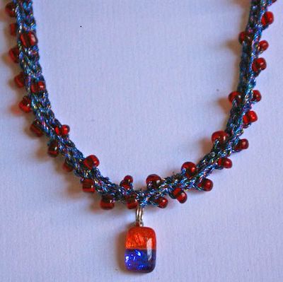 Beaded Crochet Necklace Pattern by The Spruce Crafts
