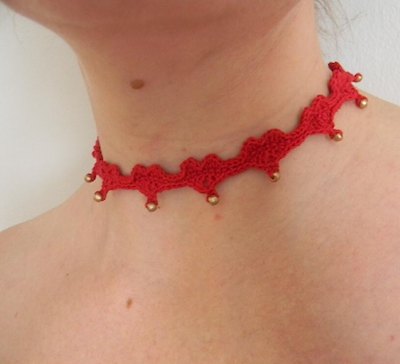 Crochet Beaded Necklace Pattern by Nailya Plaskey