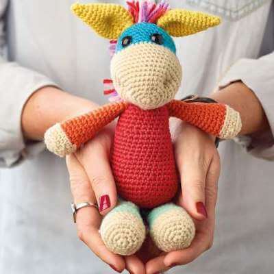 Crochet Cuddly Donkey Pattern by Hannah Cooper