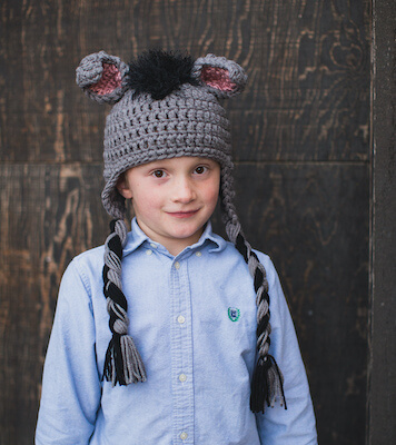 Crochet Donkey Hat Pattern by Wanita Legacy-Sabin