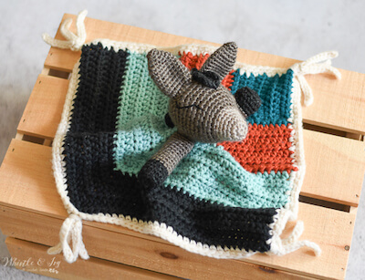 Crochet Donkey Lovey Pattern by Whistle And Ivy