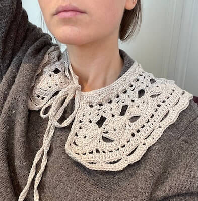 Crochet Edite Collar Pattern by Tanja's Crochet