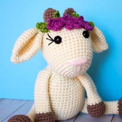 Free Crochet Goat Pattern by The Friendly Red Fox