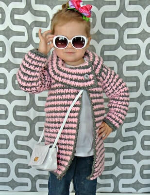 Crochet Houndstooth Jacket Pattern by A Crocheted Simplicity