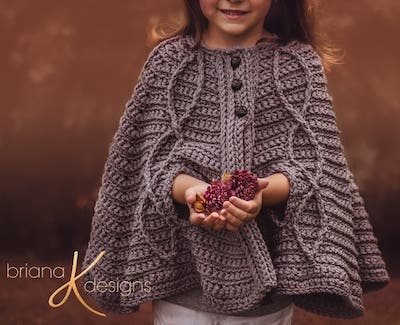 Crochet Infinity Cape Jacket Pattern by Briana K Designs