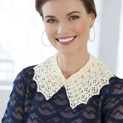 Crochet Lace Collar Pattern by Yarnspirations