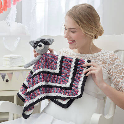 Crochet Raccoon Lovey Pattern by Red Heart