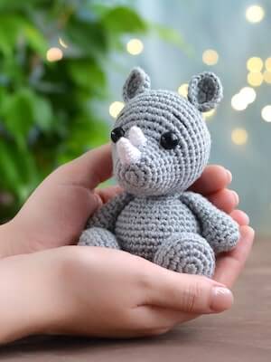 Crochet Rhino Pattern by One Funny Moose