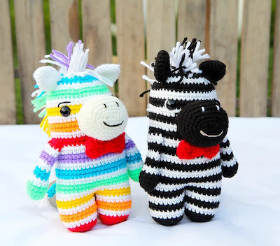 Ziggy Zebra Free Crochet Pattern by Chai Coffee Crochet