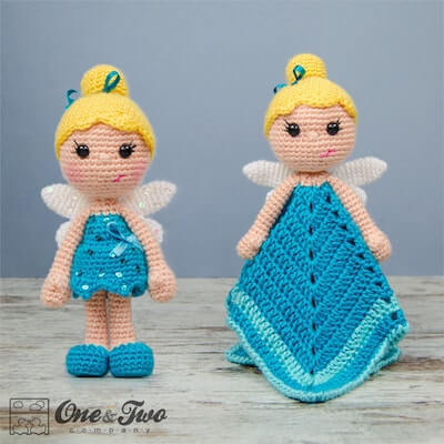 Ella, The Fairy Lovey And Amigurumi Crochet Pattern by One And Two Company