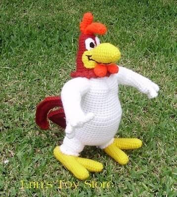 Frank, The Amigurumi Rooster Crochet Pattern by Erin Sculls Toy Store
