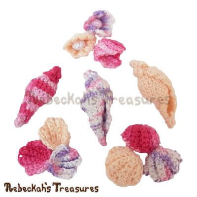 Mini Sea Shells Crochet Pattern by Rebeckha's Treasures