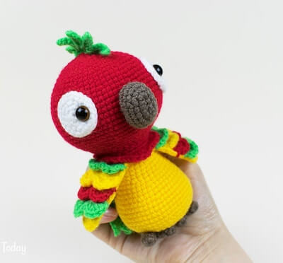Pedro, The Parrot Crochet Pattern by Amigurumi Today