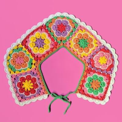 Pop Patch Collar Crochet Pattern by Katie Jones