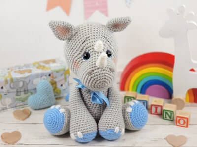 Rhino Crochet Pattern by Sweet Oddity Art