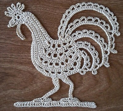 Rooster Free Crochet Pattern by Karens Variety
