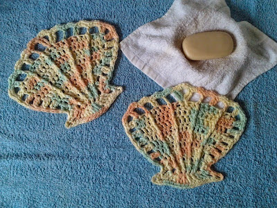 Scallop Seashell Washcloths Crochet Pattern by Crochet Is The Way